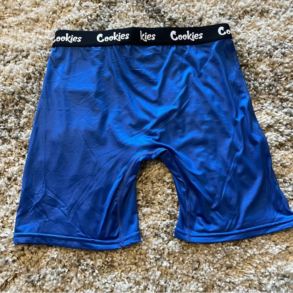 NWT Cookies Premium Boxer Briefs Moisture Wicking Stretch in Blue Size Small